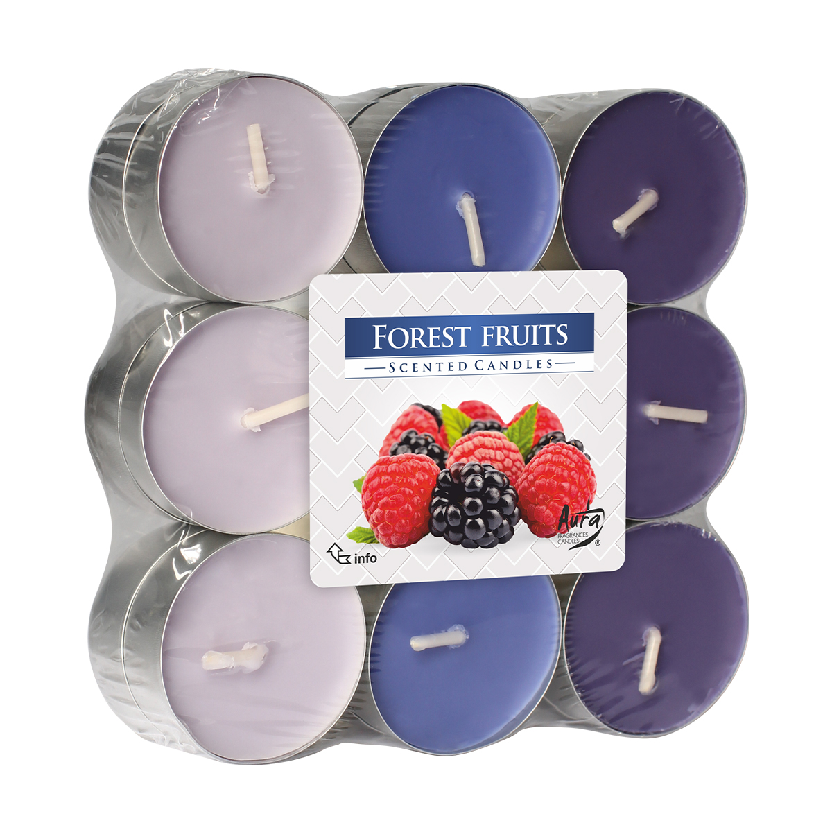 Ароматичні свічки Bispol Scented Candles Лісові плоди, 18 шт