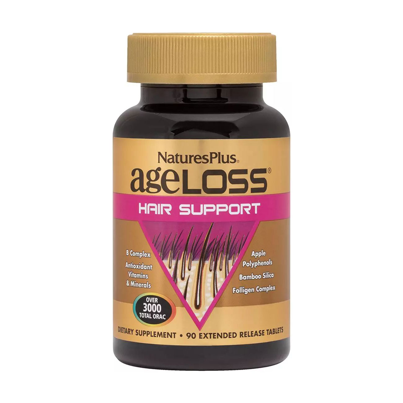 Комплекс для волосся NaturesPlus AgeLoss Hair Support, 90 таблеток